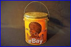 Antique Rare 1910 Black Americana Bigger Hair Smoking Tobacco Tin Advertising