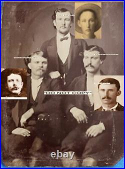 AUTHENTIC Frank James, Bob Younger & Jesse James Train Robber Tintype Photo