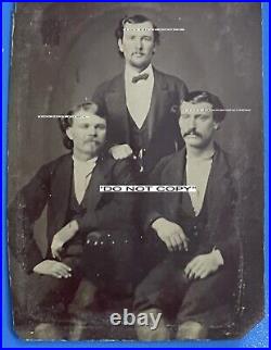 AUTHENTIC Frank James, Bob Younger & Jesse James Train Robber Tintype Photo