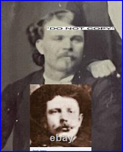 AUTHENTIC Frank James, Bob Younger & Jesse James Train Robber Tintype Photo