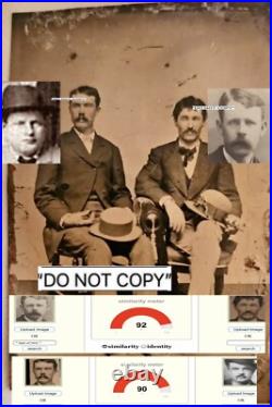 AUTHENTIC Wyatt Earp, & Charlie Bassett Tintype Photo. Way, SUPER RARE! SEE