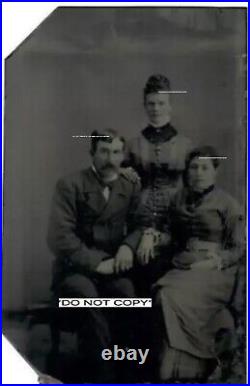 AUTHENTIC Wyatt Earp, Josie Earp & Urilla Sutherland Earp Tintype. Scandalous