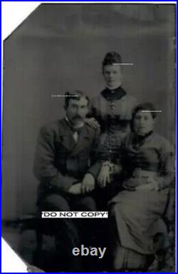 AUTHENTIC Wyatt Earp, Josie Earp & Urilla Sutherland Earp Tintype. Scandalous