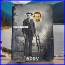 AUTHENTIC Young, Stoic Jesse James Outlaw Tintype Photo