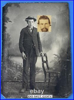 AUTHENTIC Young, Stoic Jesse James Outlaw Tintype Photo