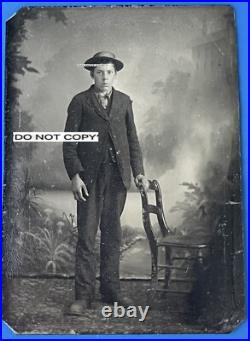 AUTHENTIC Young, Stoic Jesse James Outlaw Tintype Photo