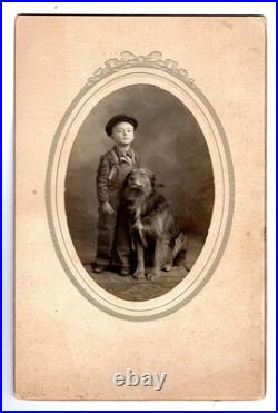 Adorable 1909 Vernon Riegel & Sheppie XL Cab Card Genealogy Research Included