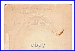 Adorable 1909 Vernon Riegel & Sheppie XL Cab Card Genealogy Research Included