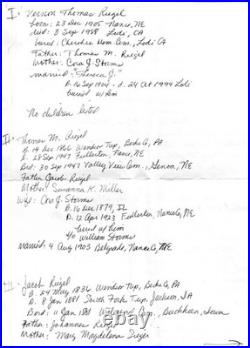 Adorable 1909 Vernon Riegel & Sheppie XL Cab Card Genealogy Research Included