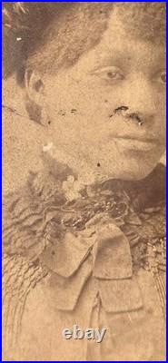 African American Beauty Black Victorian Dress Hat Textiles Flower Emotions Photo