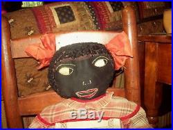 African American Black Doll Vintage Outstanding Superior Rare Antique 30 in long