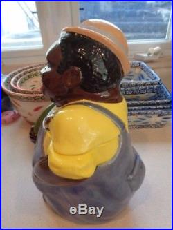 African American Carol Gifford Watermelon Sammy Gold Black Americana Cookie Jar