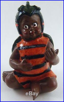 African American Child Figurine Ariela Collection Orange Stripes Black Americana