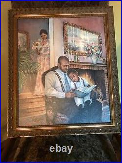 African American Family Oil Painting