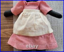 African American Folk Art Rag Dolls 16 Boy/Girl Pair Hand Sewn 1940's