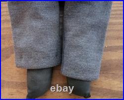 African American Folk Art Rag Dolls 16 Boy/Girl Pair Hand Sewn 1940's