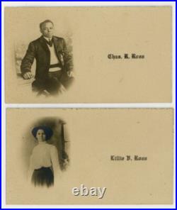 African American Husband Wife 1990 Matching CDV Photo Set Distinguished Preppy