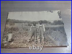 African American Kids Boys Children 1940s Farm Field In KY B&W Photograph 5x7