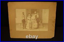 African American Man with White family Slave Era Photograph