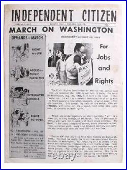 African American March On Washington Independent Citizen 1963 Philadelphia