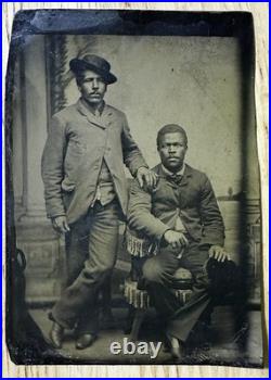 African American Men from Georgia Antique Tintype Photo 1800s Original Black