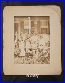 African American Nanny Large Antique Cabinet Photo c1890s Family Portrait