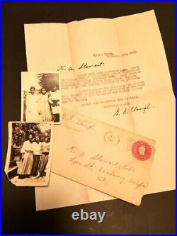 African American Photo lot of 4 letter an envelope racist words