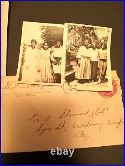 African American Photo lot of 4 letter an envelope racist words