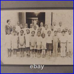 African American School Children Some Barefooted, Cabinet Card Photo, Texas 1890