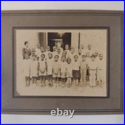 African American School Children Some Barefooted, Cabinet Card Photo, Texas 1890