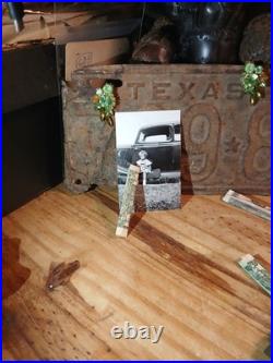 African American SchoolColored Girl Mixed SITTING ON CAR