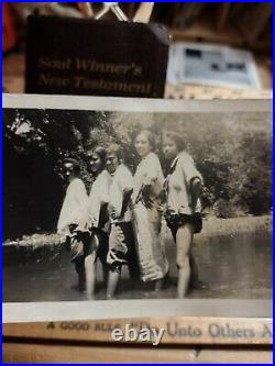 African American females hanging out Flapper period standing in lake #1