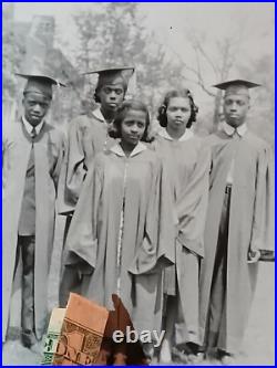 African american school Rare Colored Student Graduation Class Texas