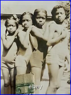 African american school Rare Colored Students Summer swimming time