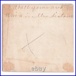 Albumen Photograph of Baseball Game at Baylor University 1890s Waco Texas Main