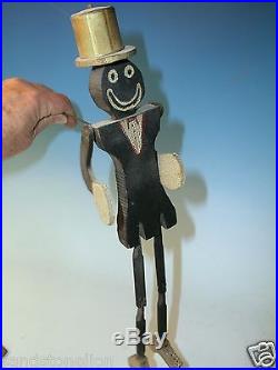 American ANTIQUE Painted Wood Jig Toy. RARE WOODEN TOY BLACK AMERICA