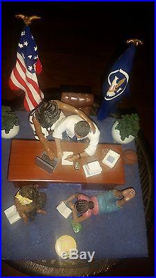 Annie Lee President Obama and family in oval office figurine