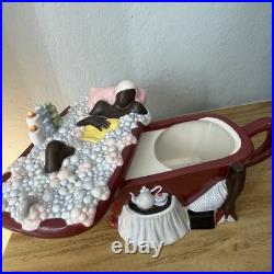 Annie Lee Teapot Vintage Black Americana Folk Art Steeping and Soaking 2006