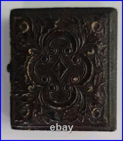 Antique 1/16 Full Case Tintype Photo Handsome African American Black Man Hat Tie