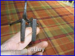 Antique 1700's Hand Forged Wrought Iron Standing Table Top Splint Light