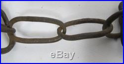 Antique 1800's Wrought Iron Leg Cuffs Adult/Child Ankle Slave Shackles Chain yqz