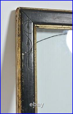 Antique 1800s Black & Gild Eastlake picture frame, with wavy glass