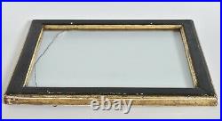 Antique 1800s Black & Gild Eastlake picture frame, with wavy glass