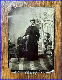 Antique 1800s Tintype Photo African American Woman / Black Americana Rare VTG