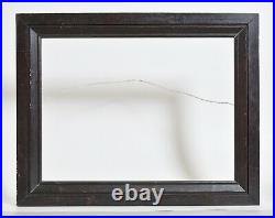 Antique 1850 American Black painted Folk Art wooden picture frame