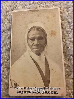 Antique 1864 CDV Photo of Sojourner Truth African-American Abolitionist RARE