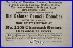 Antique 1864 Handbill Exhibition Broadside Emancipation Proclamation Painting