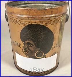 Antique 1878 Black Americana Tobacco Tin B. Leidersdorf Co Milwaukee Wis