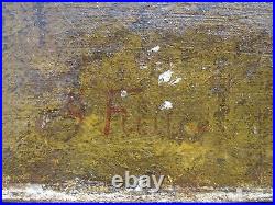 Antique 1882 American George Fuller 1857/58 Al African American Cabin Painting