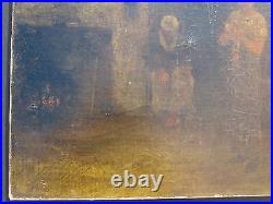 Antique 1882 American George Fuller 1857/58 Al African American Cabin Painting